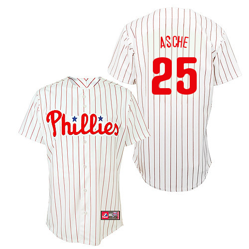Cody Asche #25 Youth Baseball Jersey-Philadelphia Phillies Authentic Home White Cool Base MLB Jersey